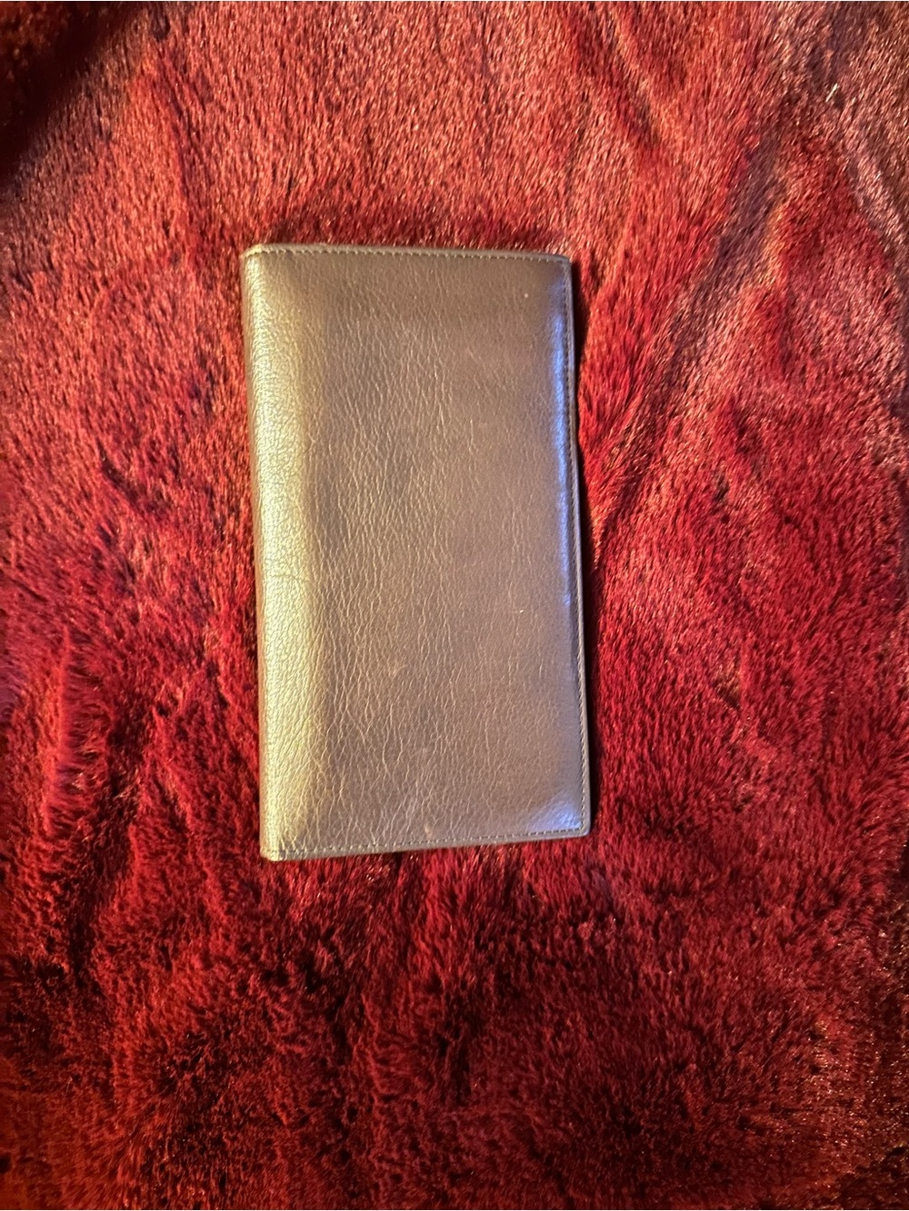 Tumi Leather Wallet and Checkbook Cover in Dark Brown